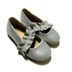 Zara ruffled little girl formal flat shoes